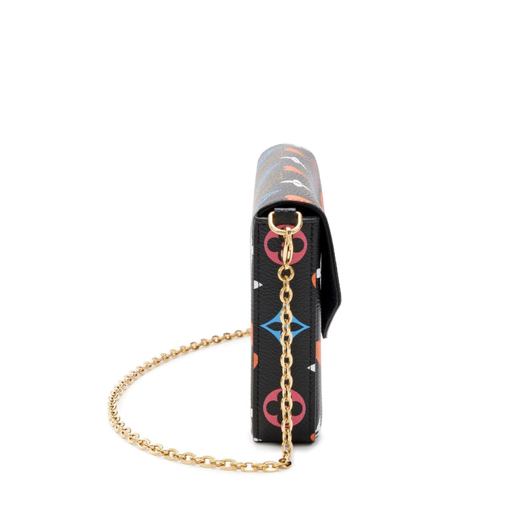 Louis Vuitton
Black Multicolor Monogram Coated Canvas Game On Félicie Pochette Gold Hardware, 2020