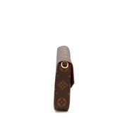 Louis Vuitton
Ebene Monogram Coated Canvas Félicie Pochette Gold Hardware, 2021-2022