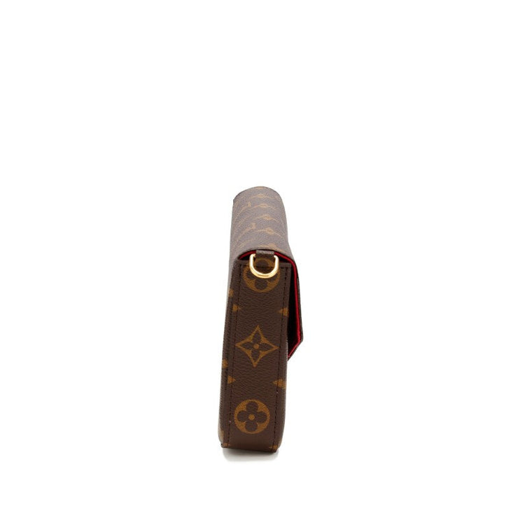 Louis Vuitton
Ebene Monogram Coated Canvas Félicie Pochette Gold Hardware, 2021-2022