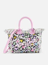 Borsa Colette in tela di cotone dal cuore animalier