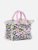 Borsa Colette in tela di cotone dal cuore animalier