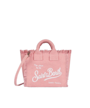 Borsa Mini Vanity in tela di cotone rosa