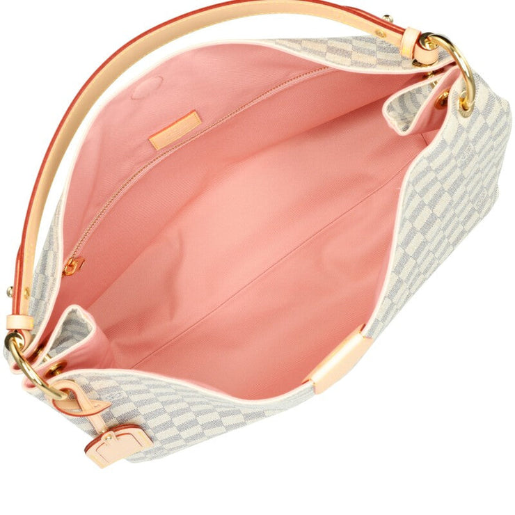 Louis Vuitton White and Blue Damier Azur Coated Canvas Graceful MM Gold Hardware, 2021-2022